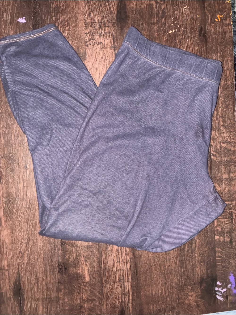 Faded Glory Heathered Blue Girls' Pull-On Leggings